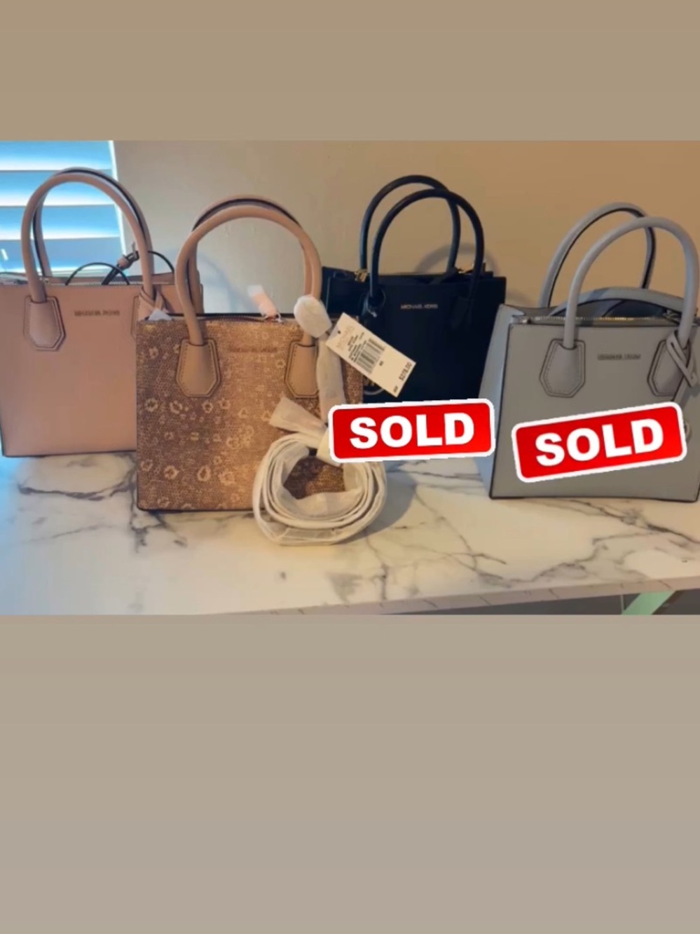 Michael Kors Mercer Party Collection ✨ Designer Satchels ✨Pink,Black,Blue,Python